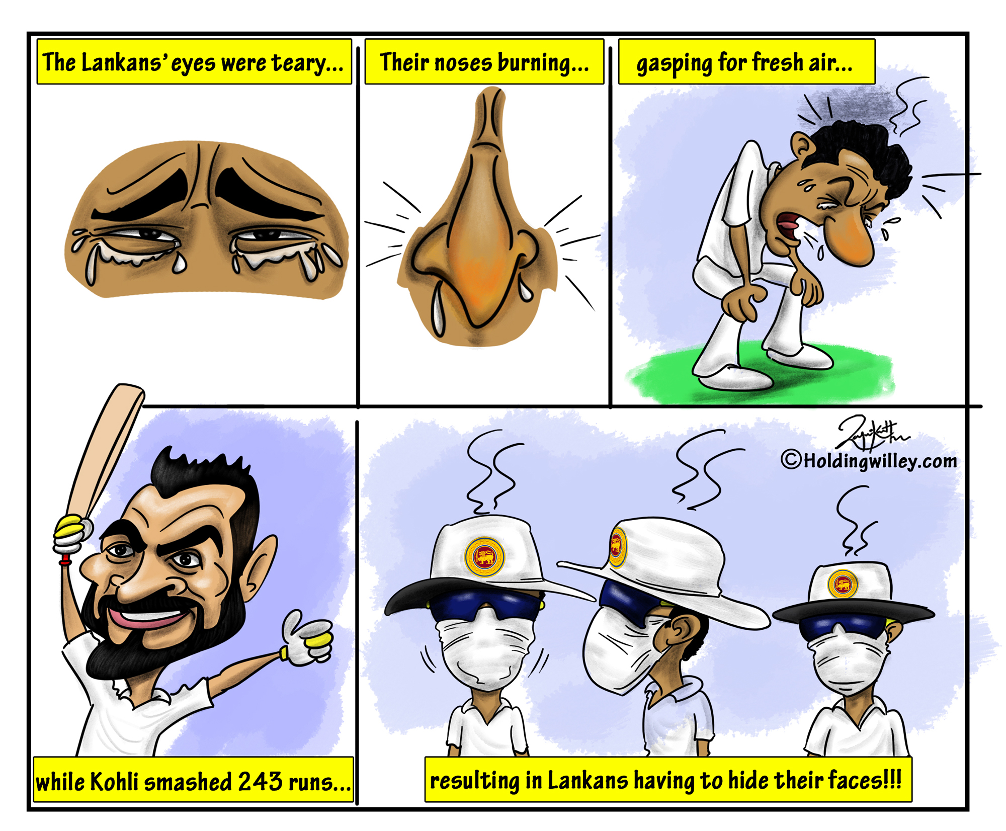Virat Kohli Sri Lanka Cartoon